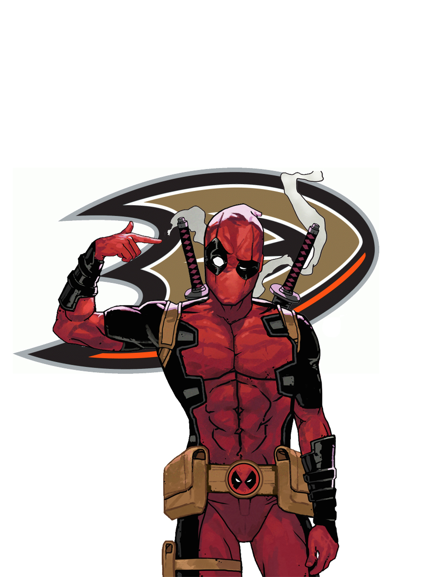 Anaheim Ducks Deadpool Logo vinyl decal